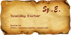 Szalóky Eszter névjegykártya