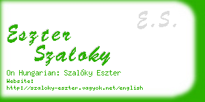 eszter szaloky business card